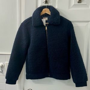 J.Crew Crewcuts Boucle coat in navy blue